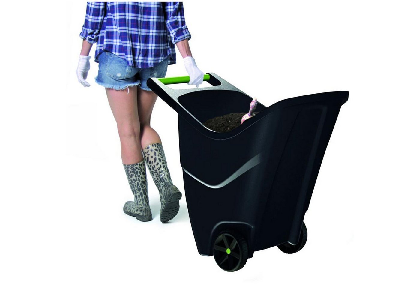 Prosperplast Schubkarre Load&Go Gartenkarre 85L Eimerform Schubkarre Garten Eimer Handwagen – Bild 3 von 4