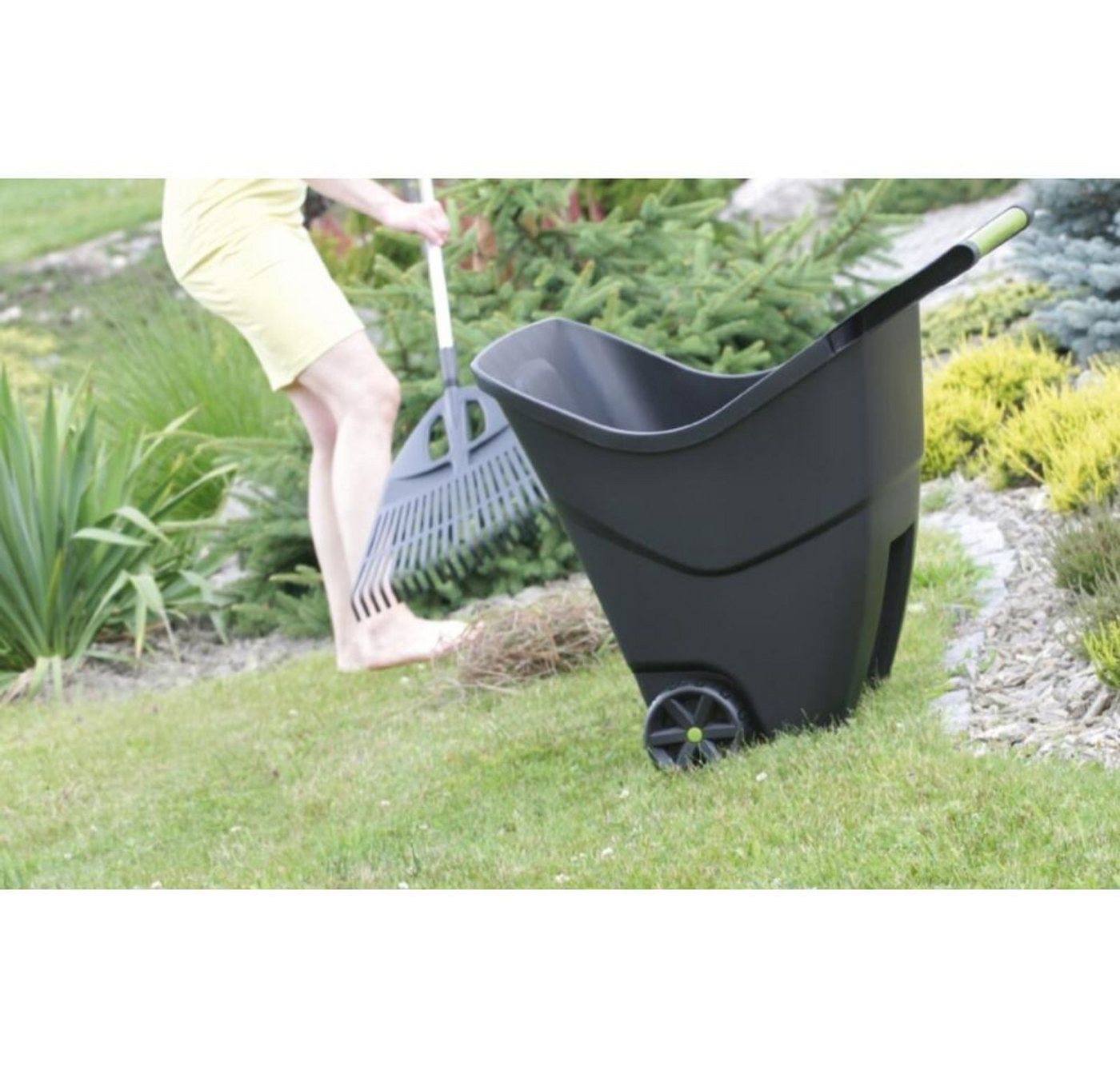 Prosperplast Schubkarre Load&Go Gartenkarre 85L Eimerform Schubkarre Garten Eimer Handwagen – Bild 4 von 4