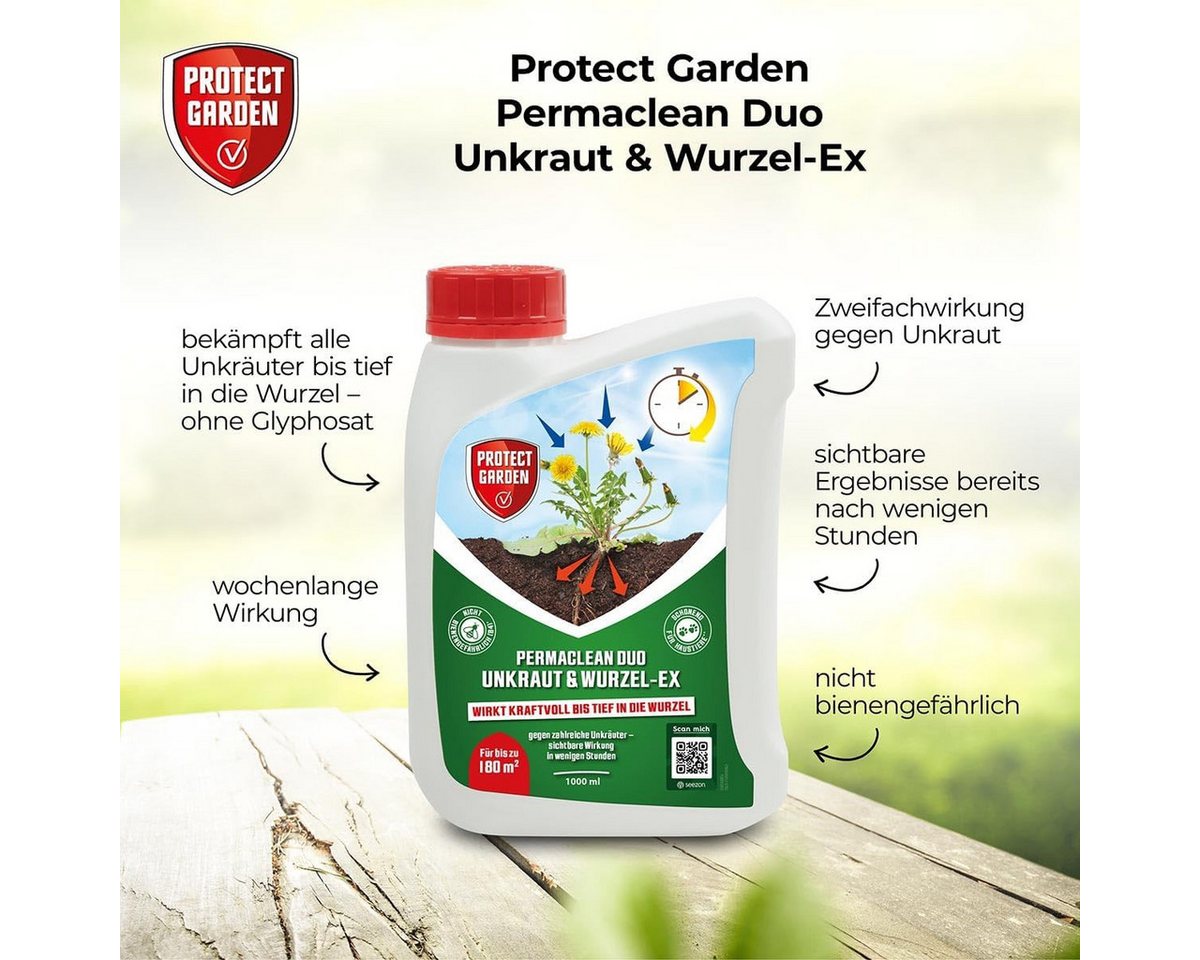 Protect Garden Unkrautbekämpfungsmittel Permaclean Duo Unkraut & Wurzel-Ex 1l, 1000 ml, Blatt- und Wurzelwirkung – Bild 2 von 5