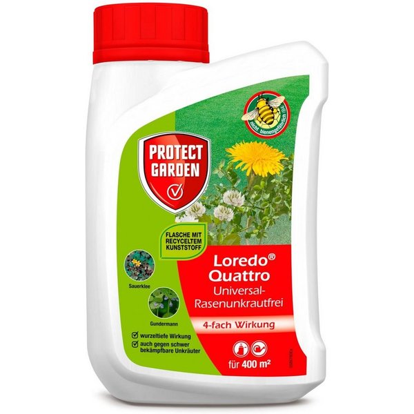 Protect Garden Unkrautbekämpfungsmittel Universal-Rasen Unkrautfrei Loredo Quattro 400 ml, 400 ml