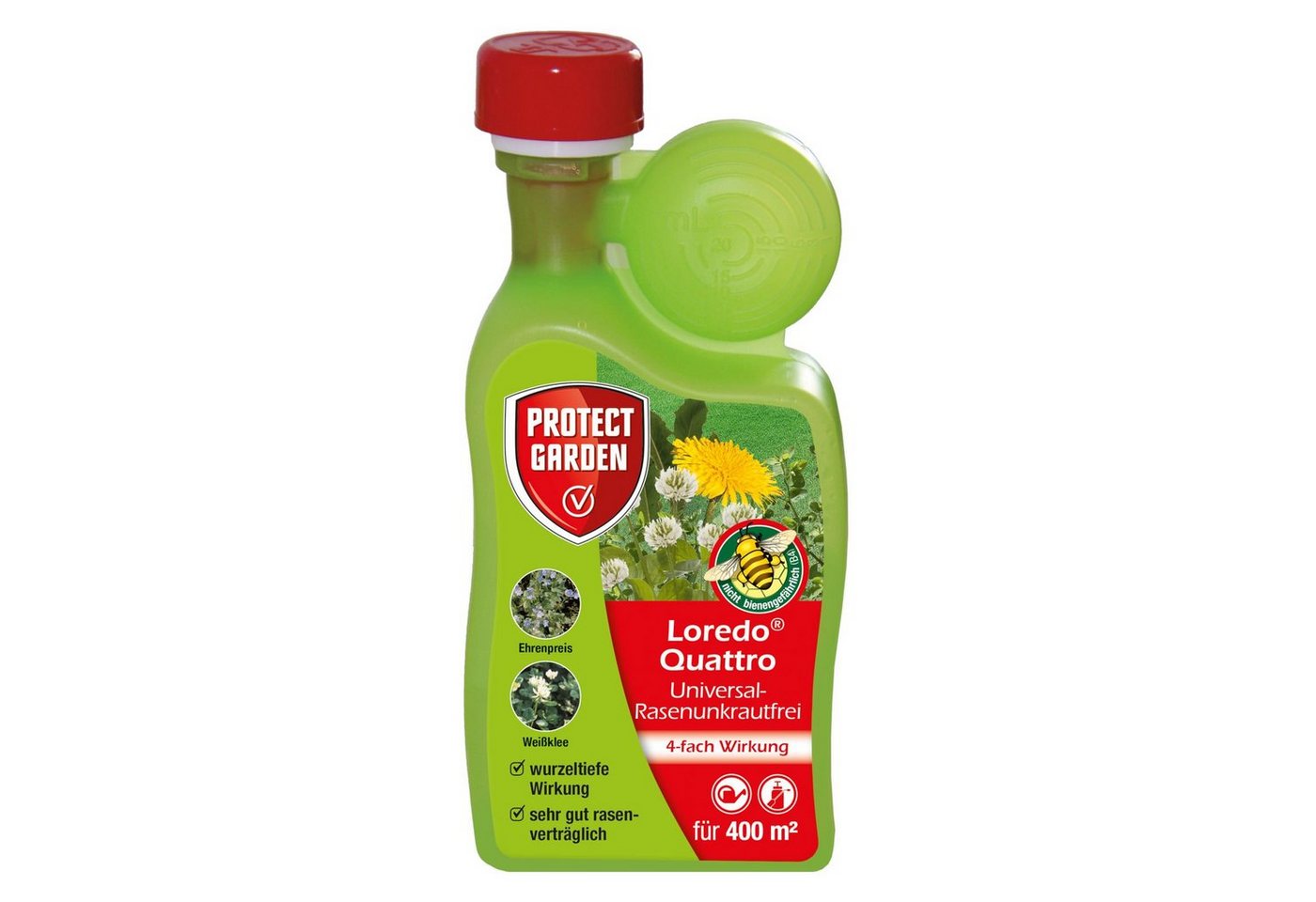 Protect Garden Unkrautbekämpfungsmittel Universal-Rasen Unkrautfrei Loredo Quattro 400 ml, 400 ml – Bild 3 von 4