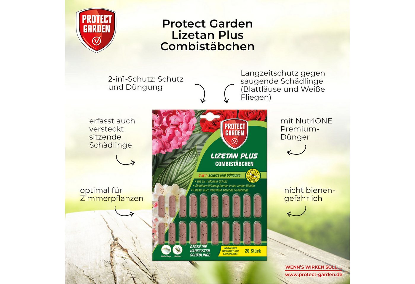 Protect Garden Vergrämungsmittel Lizetan Plus Combistäbchen, 40 Stück, 40-St. – Bild 3 von 4