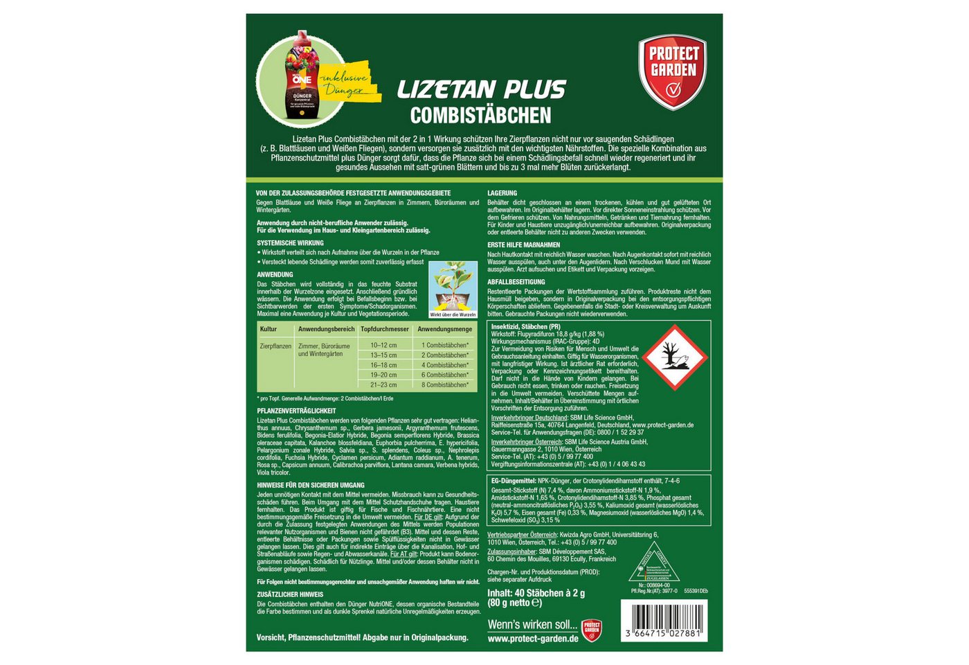 Protect Garden Vergrämungsmittel Lizetan Plus Combistäbchen, 40 Stück, 40-St. – Bild 4 von 4