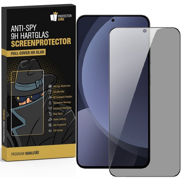 Protectorking Displayschutzfolie Blickschutz 9H Panzerglas Full-Screen Anti-Spy Privacy Sichtschutz für Samsung Galaxy A57 5G, 1 Stück, Displayschutz, gegen Stö