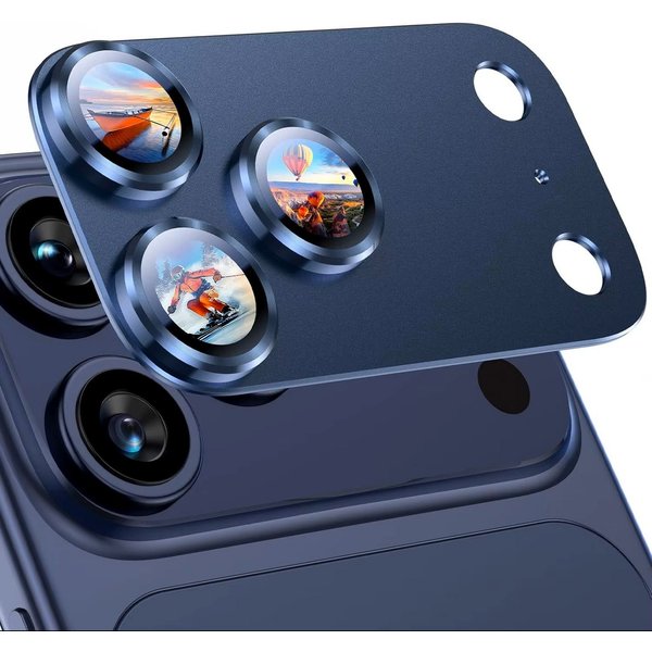 Protectorking Kameraschutzglas 1x Kameraschutzglas Kameraschutz Aluminium 9H Glas Kratzfest Blau für iPhone 17 Pro Max, 1 Stück, Kameraschutz, Linsenschutz, Obj
