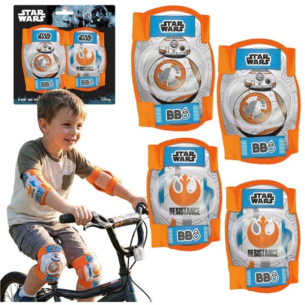 Star Wars Protektoren-Set STAR WARS BB8 Knie- und Ellbogenschützer für Kinder Fahrrad Roller