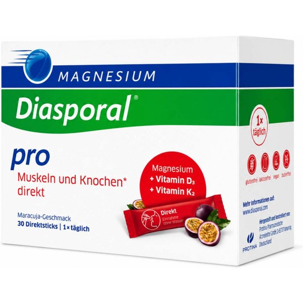 Protina Pharmazeutische GmbH MAGNESIUM DIASPORAL pro+D3+K2 Musk.+Knochen direkt Sticks/Beutel