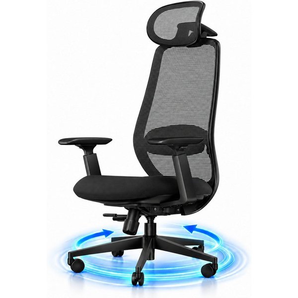 ProtoArc Bürostuhl EC200 Bürostuhl mit Sitztiefenverstellung, 33–43 cm, Mesh, 5-stufige Einstellung der Sitztiefe