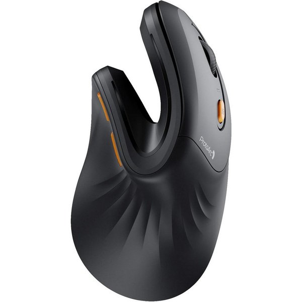 ProtoArc EM11 NL Ergonomische Vertikale Maus, Bluetooth & 2,4 GHz, 2400 DPI ergonomische Maus (Bluetooth, Funk, 3 Geräte USB-C Akku leise Haupttasten)