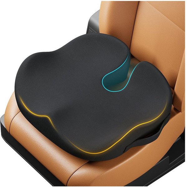 ProtoArc Sitzkissen Ergonomisches Sitzkissen, 10 cm Memory Foam für Büro & Auto, U-förmige Öffnung am Steißbein, rutschfeste Unterseite,Tragegriff