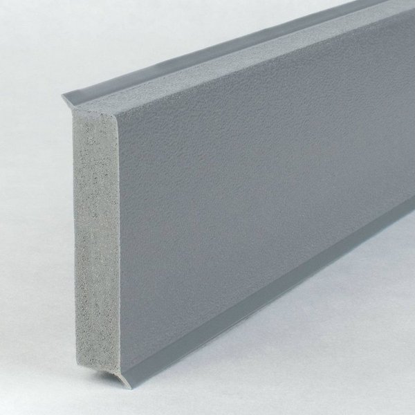 PROVISTON Sockelleiste Hartschaum PVC, 12 x 60 x 2500 mm, Hell grau, Kunststoff Fußleiste