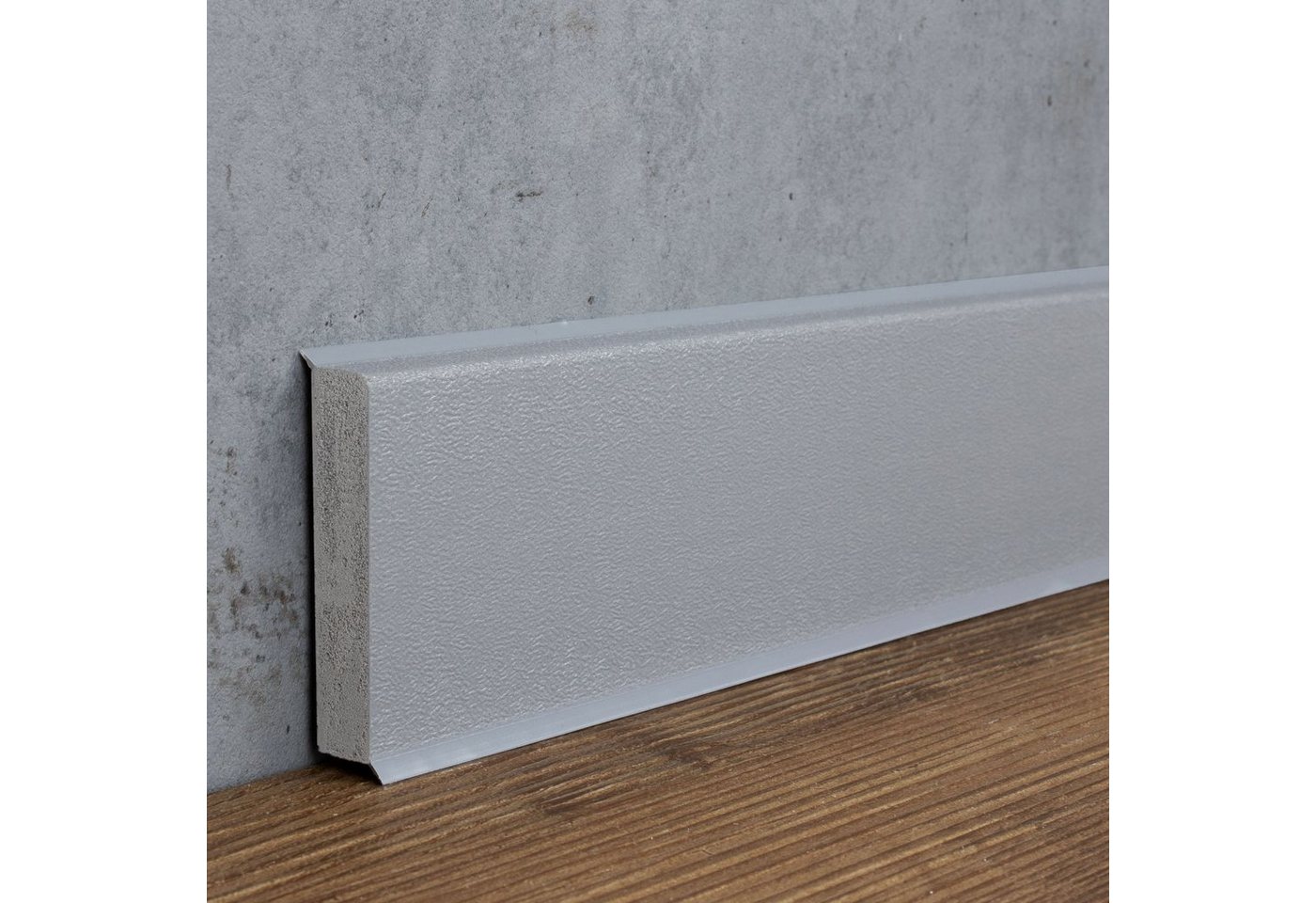 PROVISTON Sockelleiste Hartschaum PVC, 12 x 60 x 2500 mm, Hell grau, Kunststoff Fußleiste – Bild 2 von 5