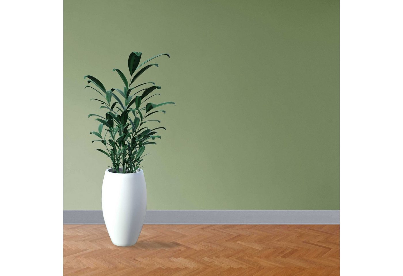 PROVISTON Sockelleiste Hartschaum PVC, 12 x 60 x 2500 mm, Hell grau, Kunststoff Fußleiste – Bild 5 von 5