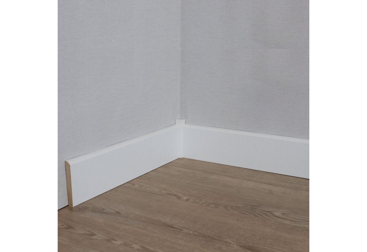PROVISTON Sockelleiste MDF, 10 x 70 x 2000 mm, Weiß, Fußleiste, MDF foliert – Bild 5 von 5
