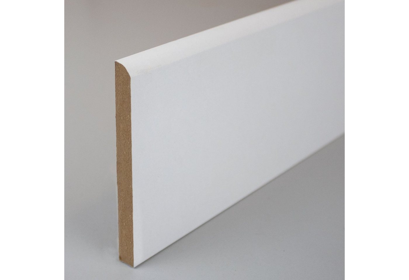PROVISTON Sockelleiste MDF, 10 x 100 x 2000 mm, Weiß, Fußleiste, MDF foliert – Bild 3 von 5