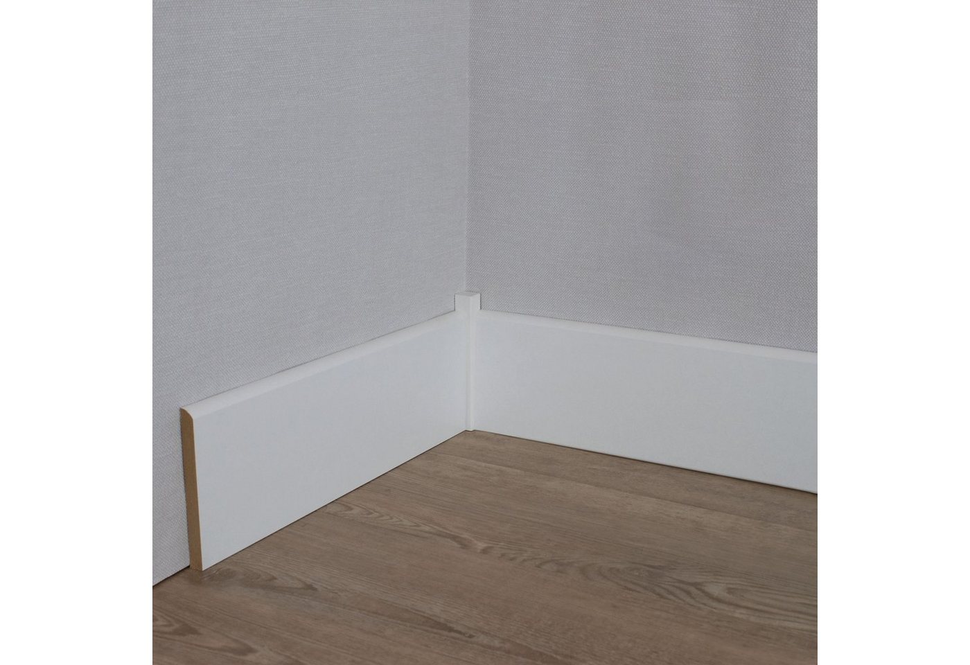 PROVISTON Sockelleiste MDF, 10 x 100 x 2000 mm, Weiß, Fußleiste, MDF foliert – Bild 4 von 5