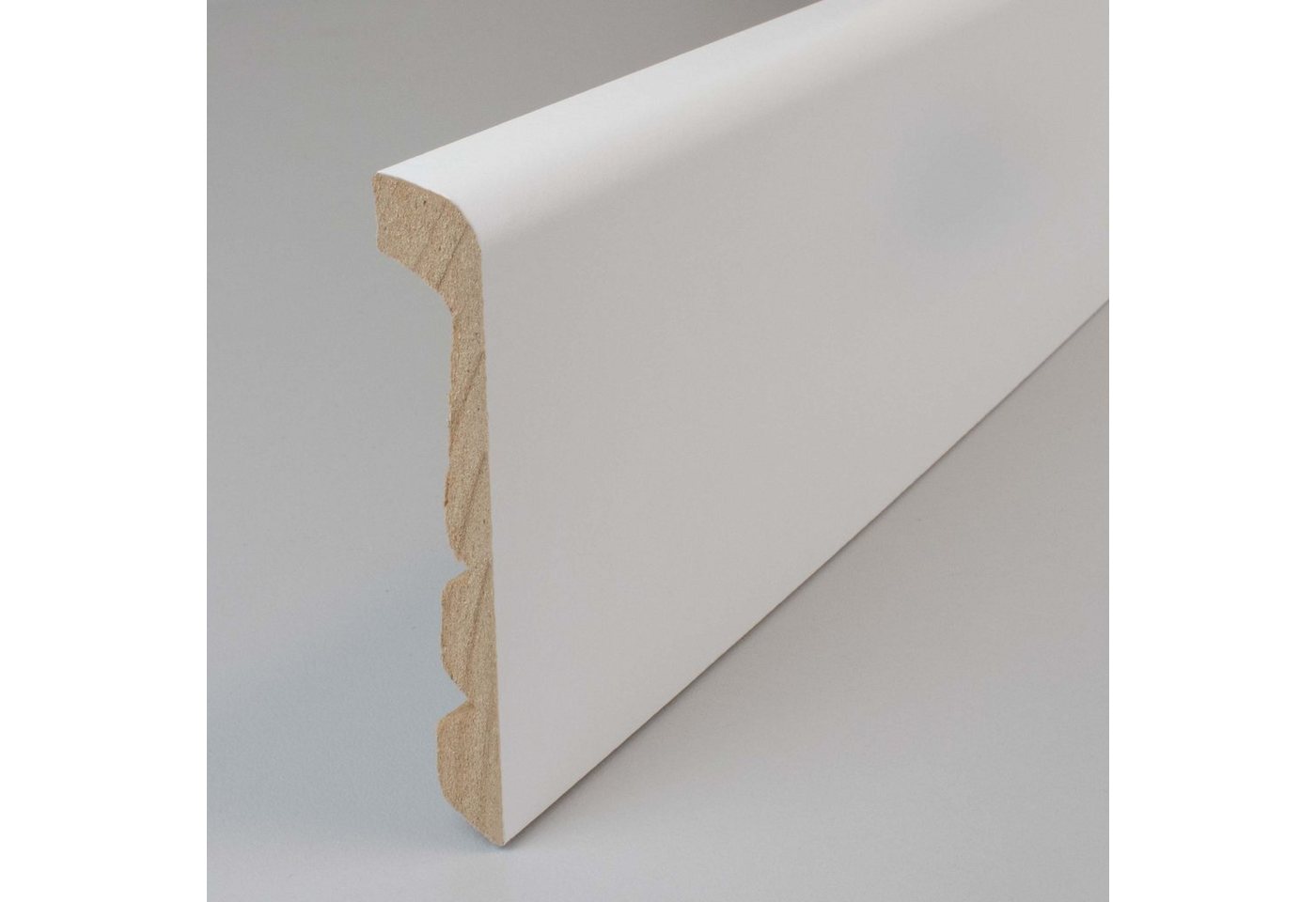 PROVISTON Sockelleiste Renovierungsleiste, MDF, 24 x 92 x 2400 mm, Weiß, Flieseleiste – Bild 3 von 5