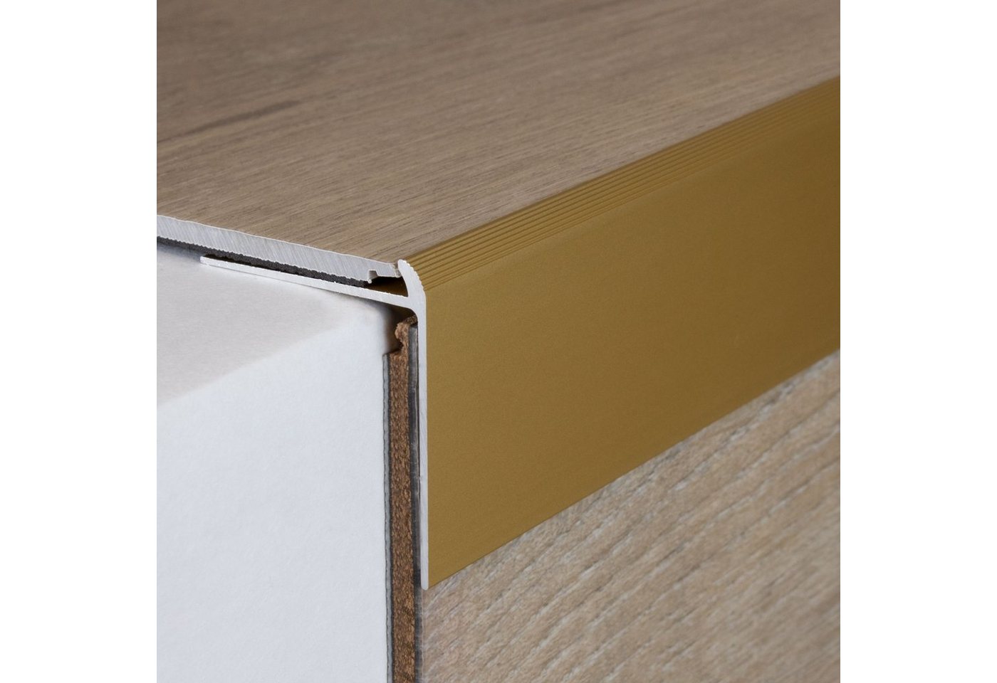 PROVISTON Treppenkantenprofil Aluminium, 40 x 40 x 1000 mm, Silber, Treppenkante, Winkelprofil – Bild 2 von 5