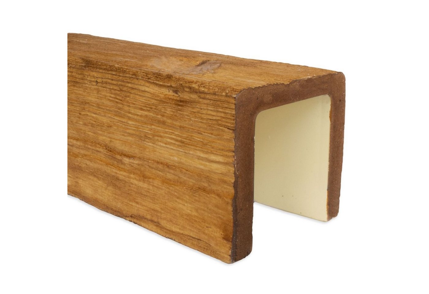 PROVISTON Wanddekoobjekt PU-Balken, Polyurethan, 120 x 120 x 3000 mm, Eiche hell – Bild 2 von 5