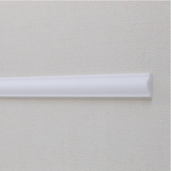PROVISTON Zierleiste Polystyrol, 11 x 22 x 2000 mm, Weiß, Wandleiste, Kleben, Polystyrol, 1-St.