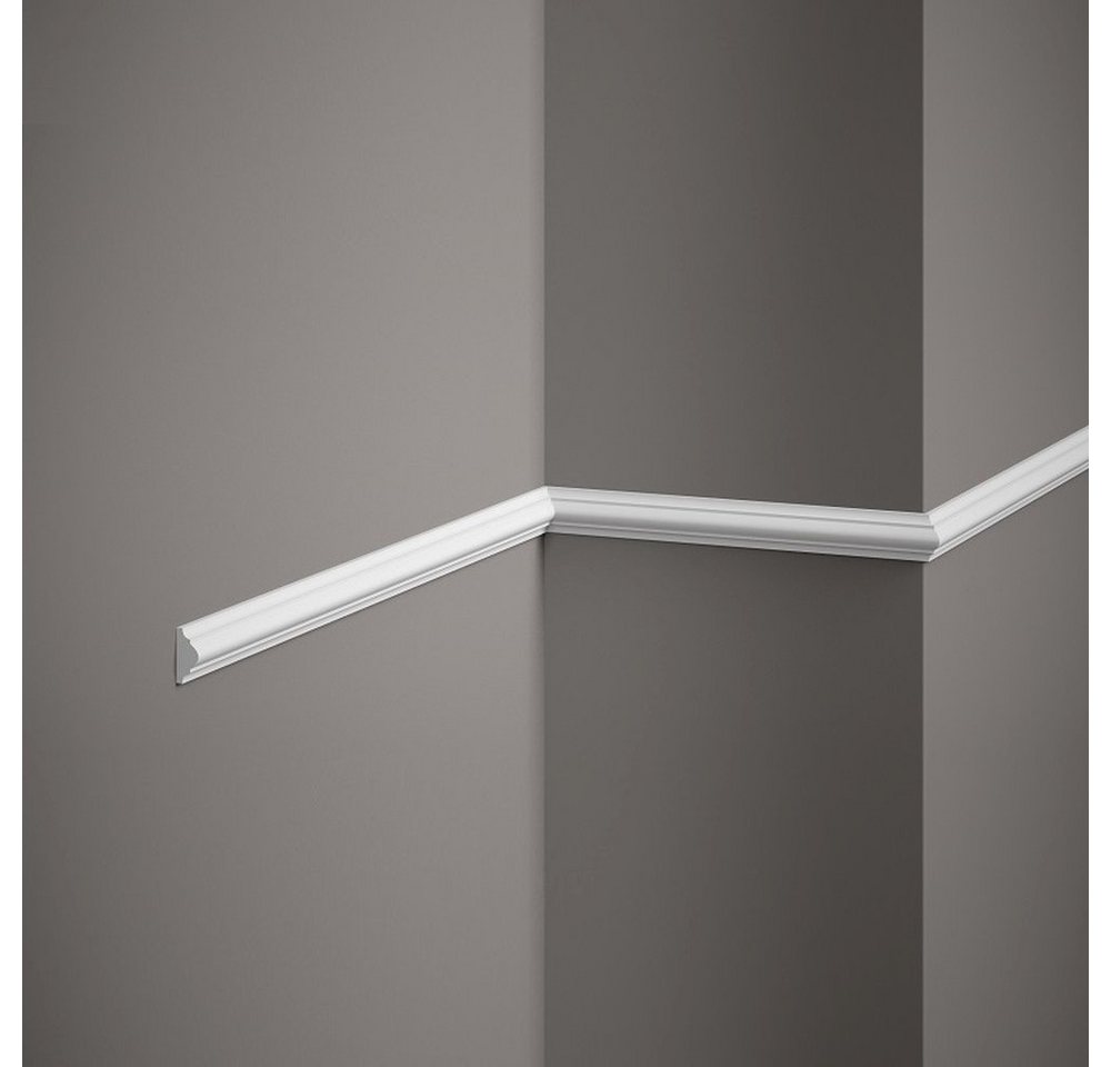 PROVISTON Zierleiste Polystyrol, 10 x 22 x 2000 mm, Weiß, Wandleiste, Kleben, Polystyrol – Bild 4 von 5