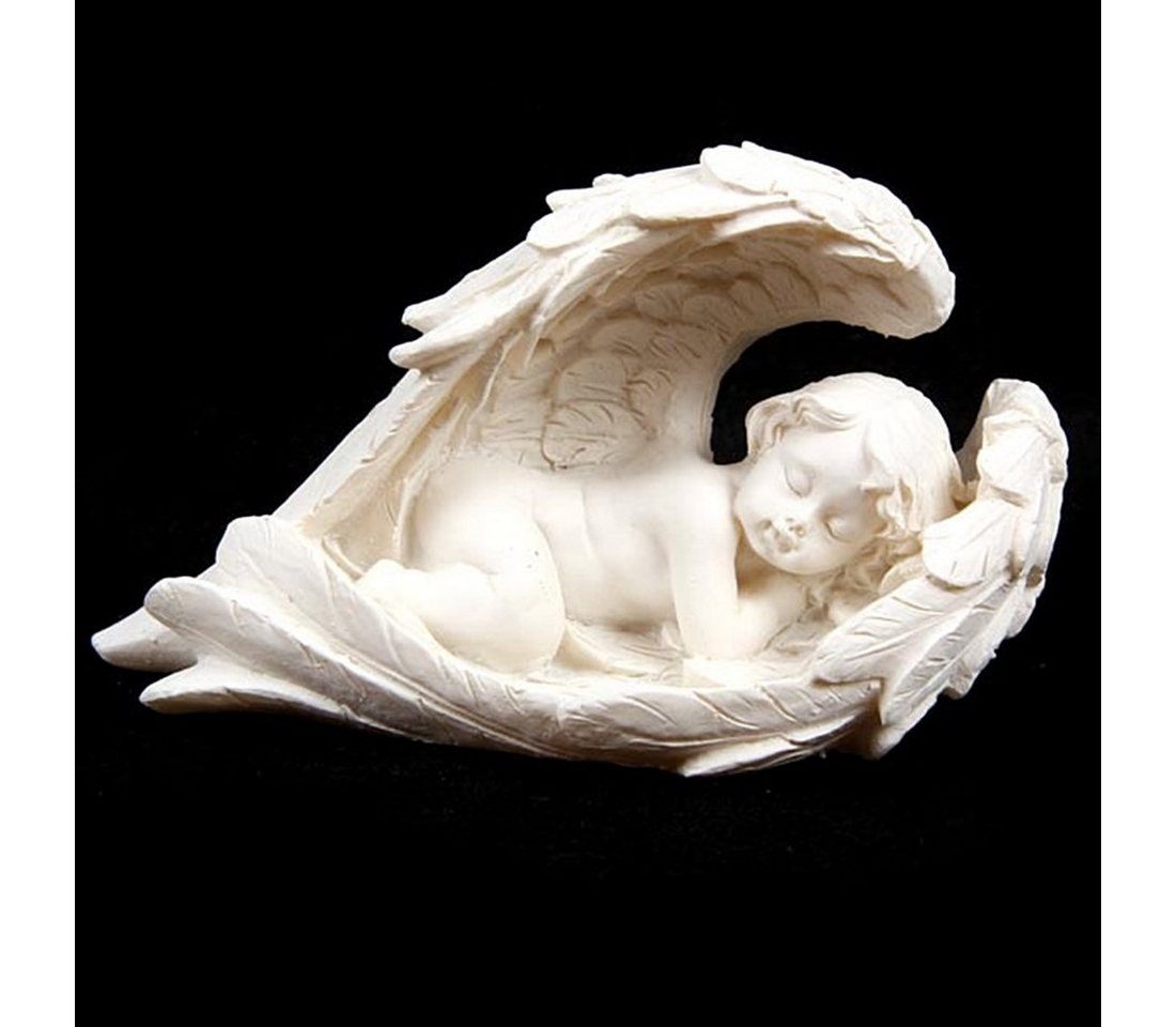Puckator Engelfigur schlafend, in Flügel geborgen (1 St), Dekofigur aus Resin – Bild 2 von 3