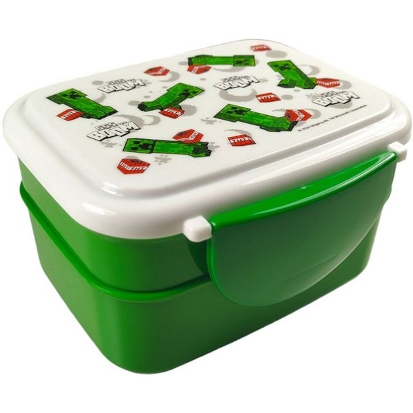 Puckator Lunchbox Minecraft Creeper & TNT Bentobox mit Gabel und Löffel