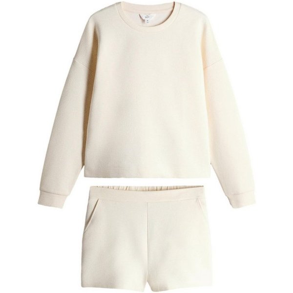 The Set Pullover & Shorts The Set gerippter Pullover und Shorts im 2er-Pack (2-tlg)