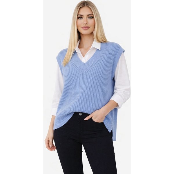 Worldclassca Pullunder WORLDCLASSCA Damen Strickpullunder mit Bluseneinsatz 2 in 1 Fashion Neue Kollektion - Stilvolle und gemütliche Strickmode für Damen