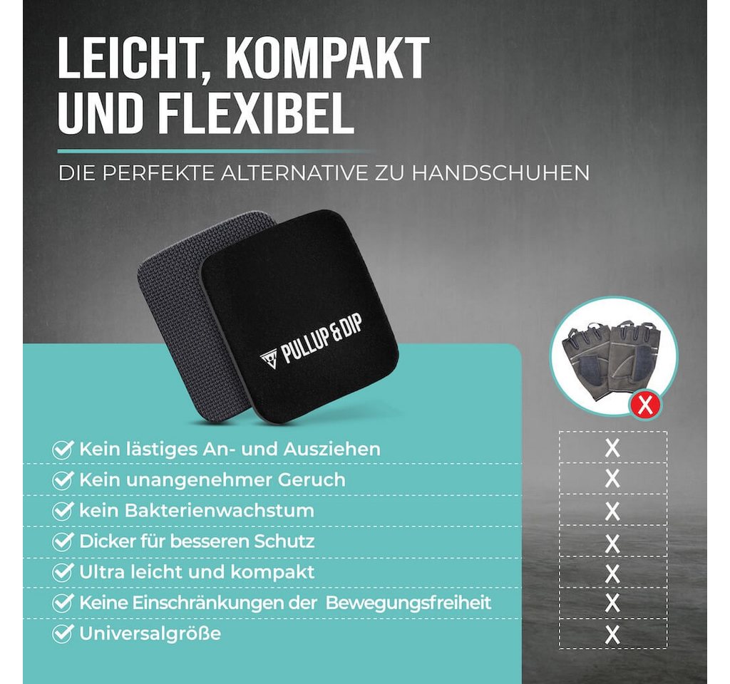 Pullup & Dip Multisporthandschuhe Neopren Griffpolster [4er Set], 2 Paar – Bild 3 von 5
