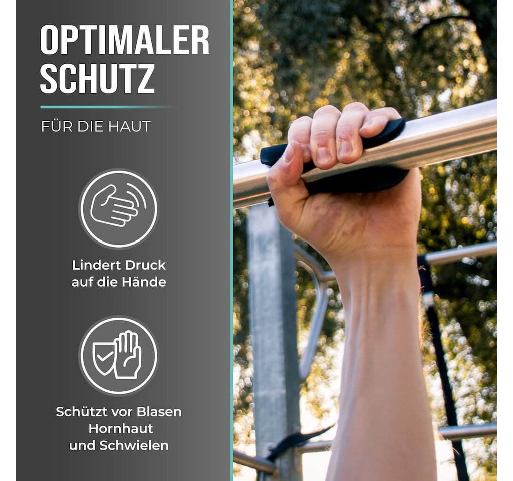 Pullup & Dip Multisporthandschuhe Neopren Griffpolster [4er Set], 2 Paar – Bild 4 von 5