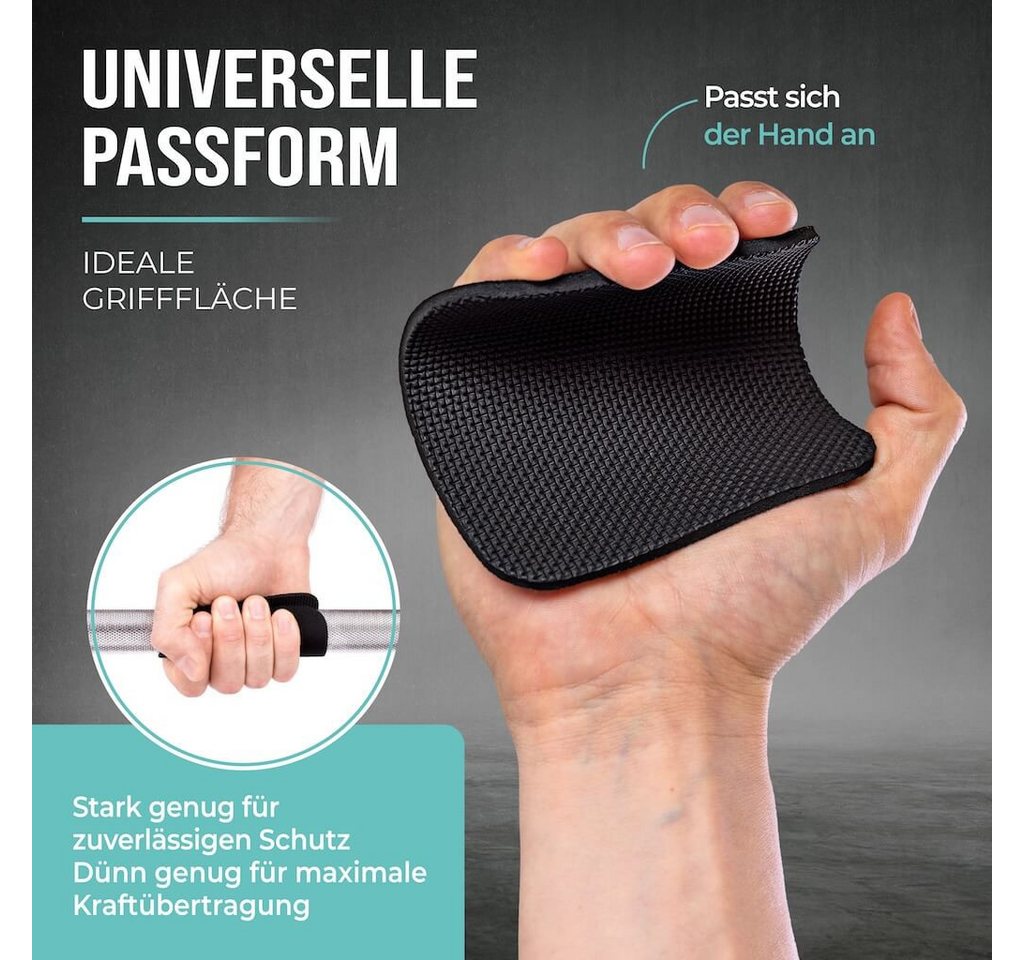 Pullup & Dip Multisporthandschuhe Neopren Griffpolster [4er Set], 2 Paar – Bild 5 von 5
