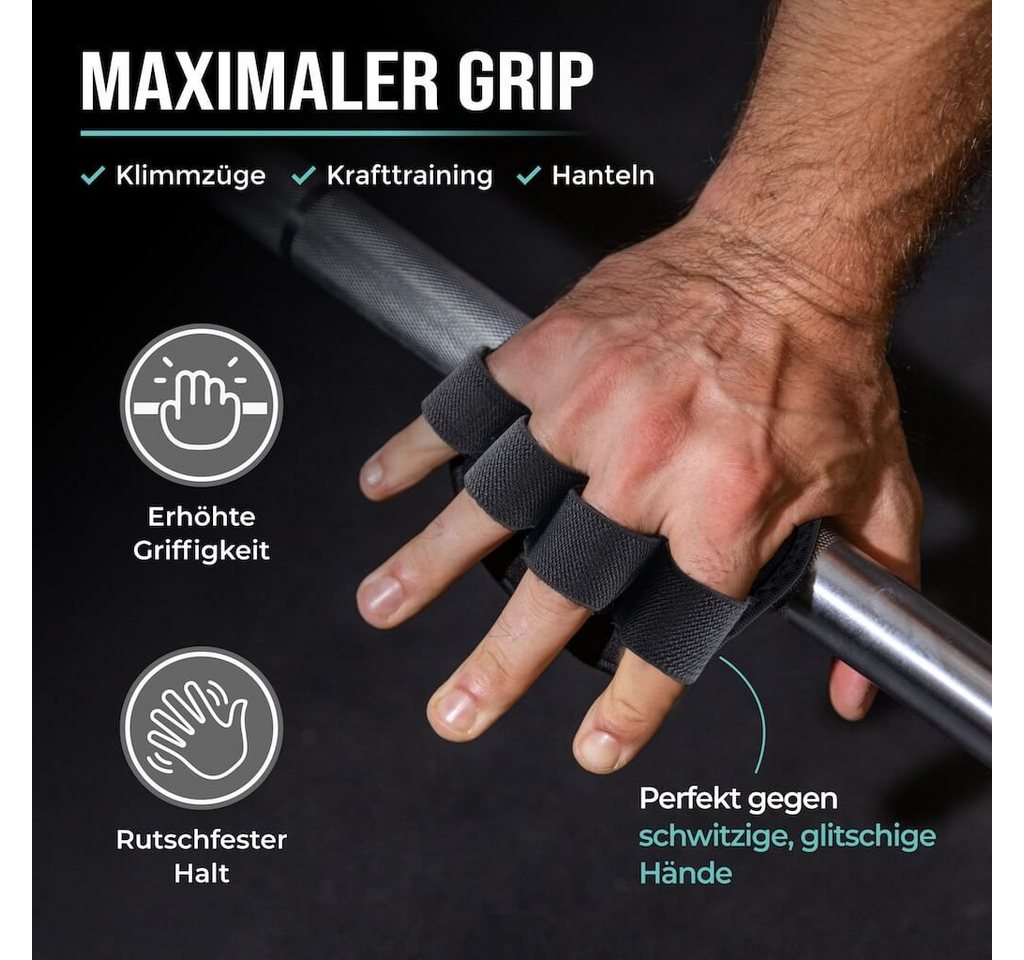 Pullup & Dip Trainingshandschuhe Klimmzug Griffpads – Bild 2 von 5