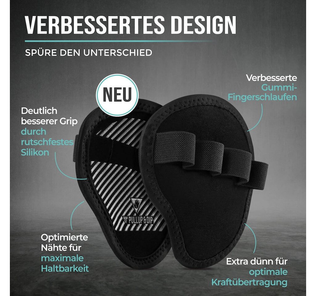 Pullup & Dip Trainingshandschuhe Klimmzug Griffpads – Bild 3 von 5