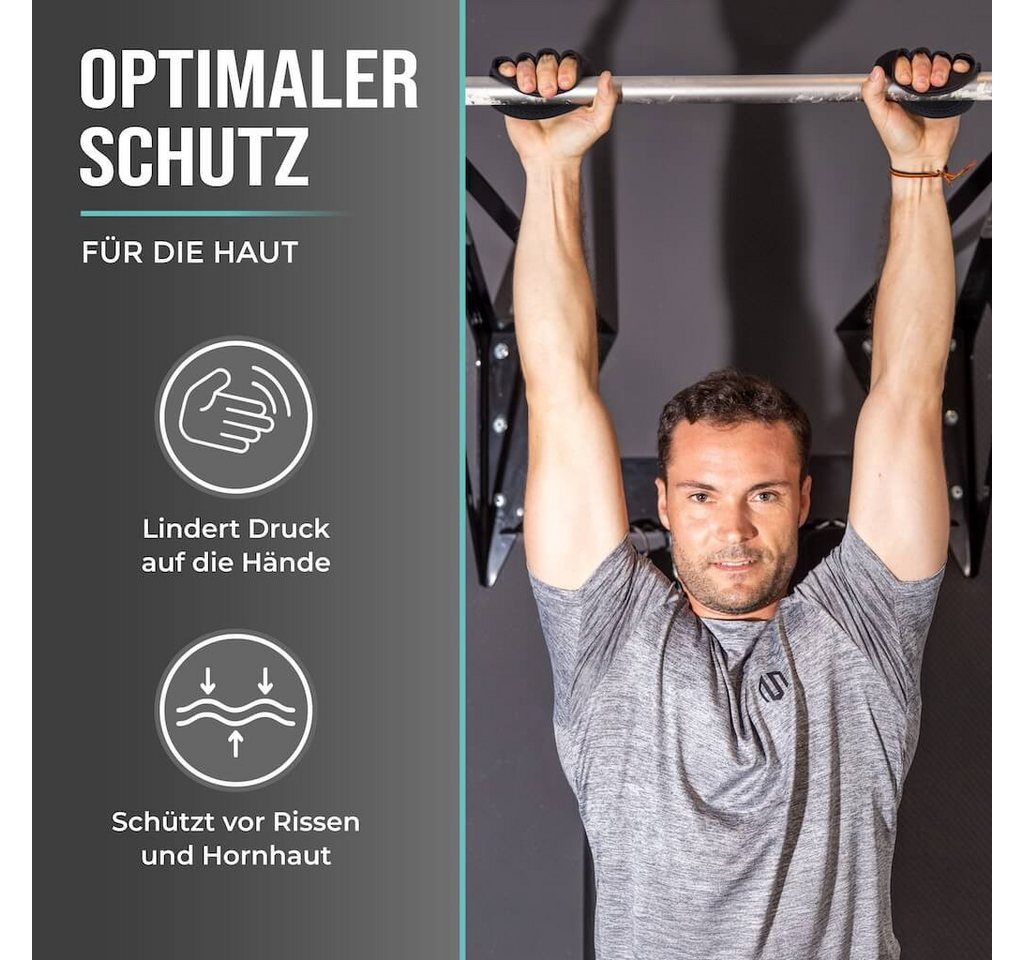 Pullup & Dip Trainingshandschuhe Klimmzug Griffpads – Bild 4 von 5