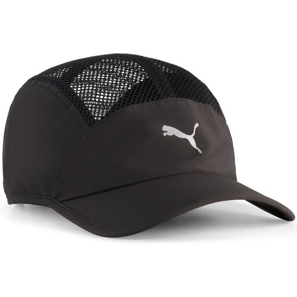 PUMA Baseball Cap SHORT VISOR MESH 5 PANEL CAP mit gebogenem Schirm, mit Mesh-Blenden, mit Bungee-Kordelverschluss