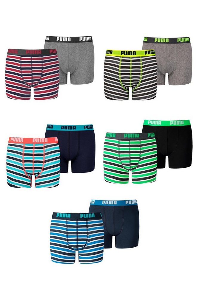 PUMA Boxershorts JUNGEN BASIC BOXER Printed Stripes 8er Pack (8er-Pack) – Bild 2 von 2