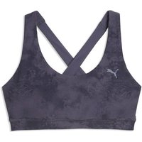 PUMA Damen BH Cloudspun Bra AOP - Mid, Größe L in Grau