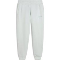 Puma Damen Freizeit / Mode Sommer GJ Sporthosen lang Jogginghosen Da ESS SCRIPT Comfort Sweatpants FL cl, Größe L in Grün