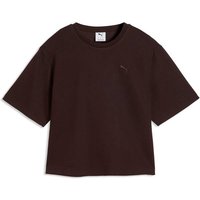 PUMA Damen Shirt ESS ELEVATED Relaxed Tee, Größe XS in Schwarz