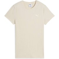PUMA Damen Shirt ESS ELEVATED Rib Tee, Größe XS in Braun