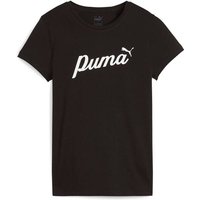 PUMA Damen Shirt ESS Script Tee, Größe L in Schwarz