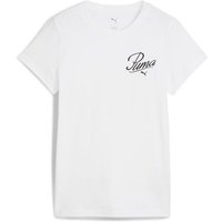 PUMA Damen Shirt ESS SCRIPT Tee, Größe XS in Weiß