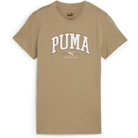 PUMA Damen Shirt SQUAD Graphic Tee, Größe L in Braun