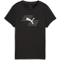 PUMA Damen Shirt W x HYROX POLY GRAPHIC TEE, Größe M in Schwarz