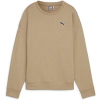 PUMA Damen Sweatshirt BETTER ESSENTIALS Crew FL, Größe S in Braun