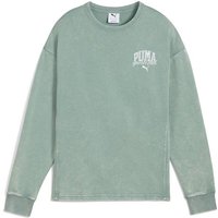 PUMA Damen Sweatshirt CLASS Comfort Washed Crew TR, Größe XS in Grau