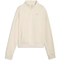 PUMA Damen Sweatshirt CLASS Relaxed Half-Zip Crew, Größe L in Pink