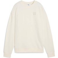 PUMA Damen Sweatshirt ESS ELEVATED Comfort Crew TR, Größe S in Weiß