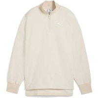 PUMA Damen Sweatshirt HER Oversized Half-Zip Winterized Crew, Größe M in Pink